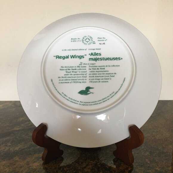 2/$40 Voice of the North Decorative Plate 'Regal Wings' Don Li-Leger - Picture 4 of 5